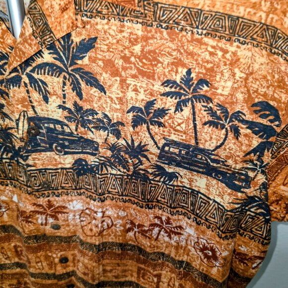 BOCA CLASSICS MENS SIZE XL SHORT SLEEVE SHIRT WITH TROPICAL SURFER DESIGN - Picture 3 of 9